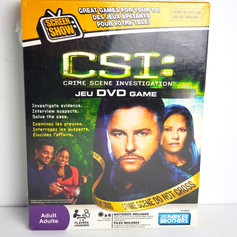 CSI Crime Scene Investigation Dvd Game Factory Sealed Parker Brothers